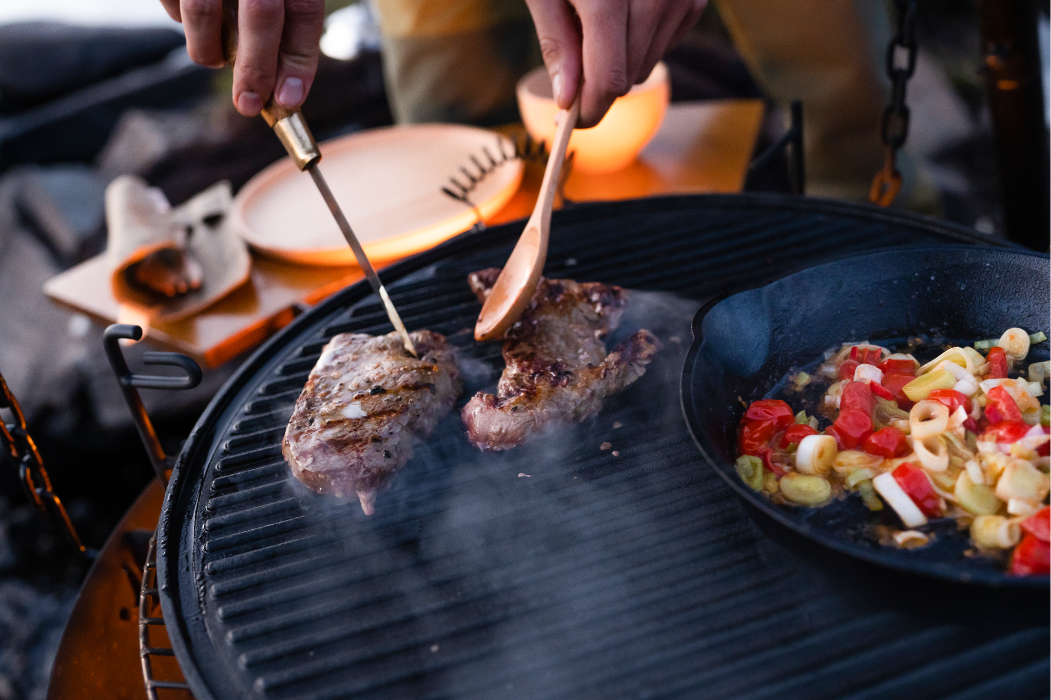 Grillplate støpejern