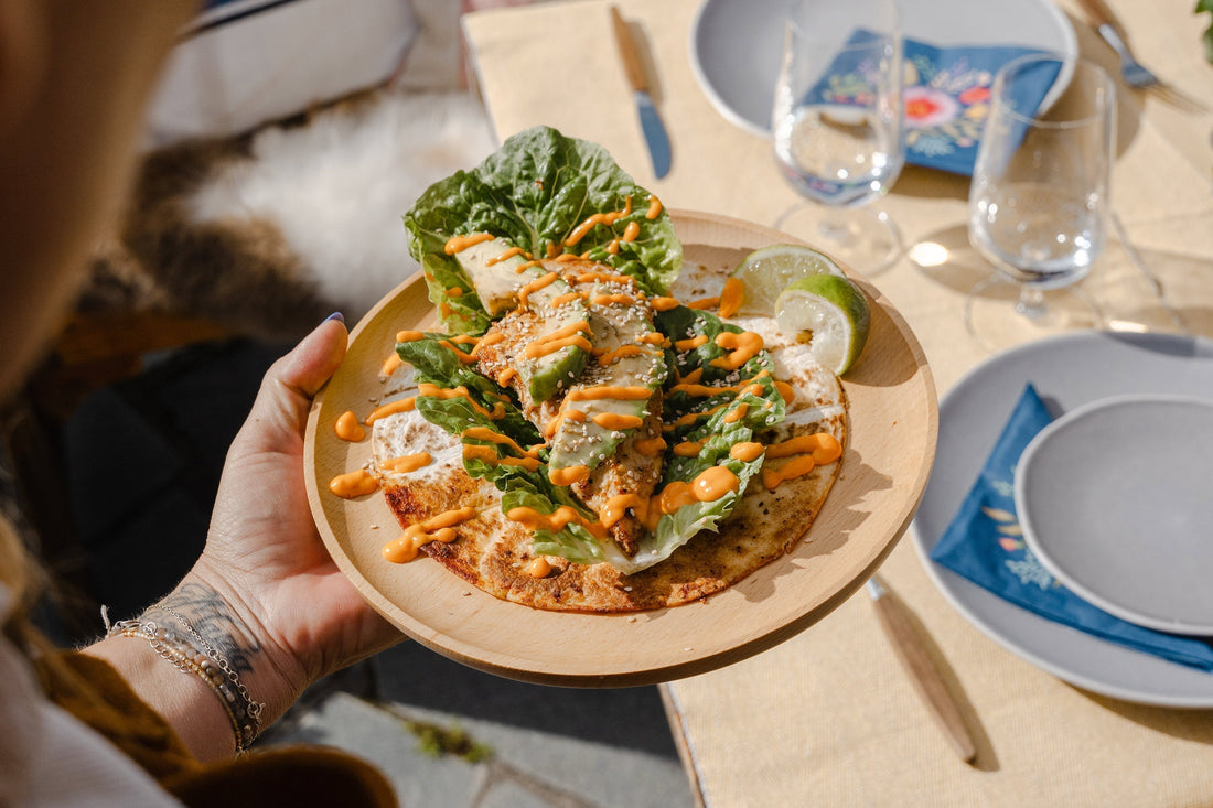 Wraps med kylling på Steikehelle